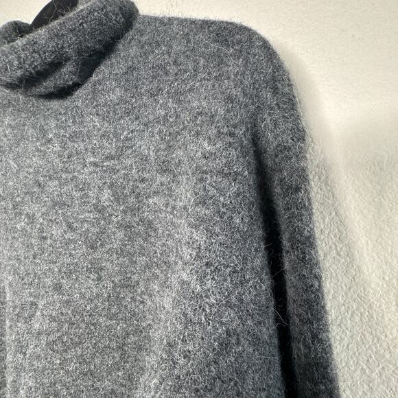 Wilfred Lorin Sweater Gray Alpaca Blend Tie Waist Turtleneck Size S - Picture 6 of 12